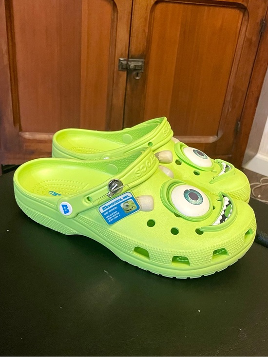 CROCS Other - Crocs x Disney Pixar Monsters Inc Mike Wazowski Lime Green Classic Clogs